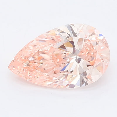 1.00 carat fancy vivid pink pear lab grown diamond VVS2 clarity