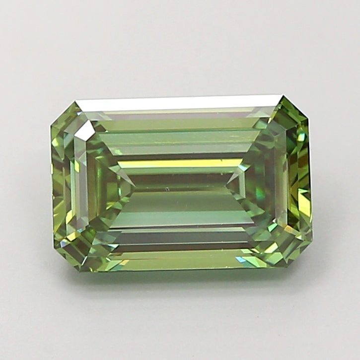 3.00 carat fancy vivid green emerald lab grown diamond VS1 clarity