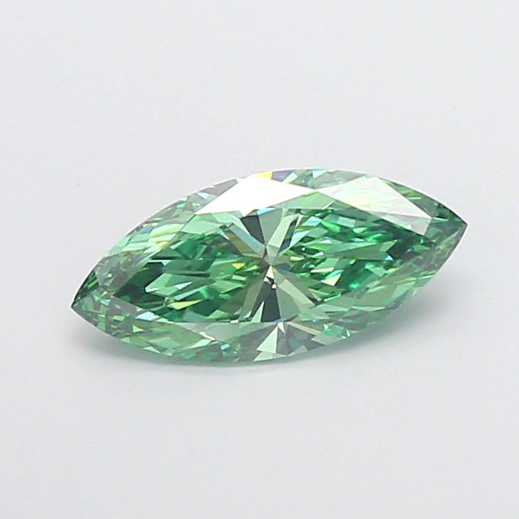 1.03 carat fancy vivid green marquise lab grown diamond VS1 clarity