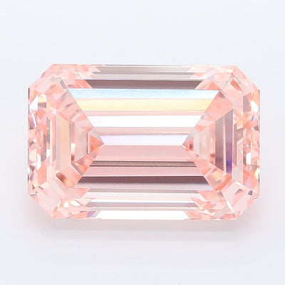 4.03 carat fancy vivid pink emerald lab grown diamond VVS2 clarity