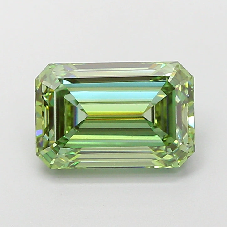3.03 carat fancy vivid green emerald lab grown diamond VS2 clarity