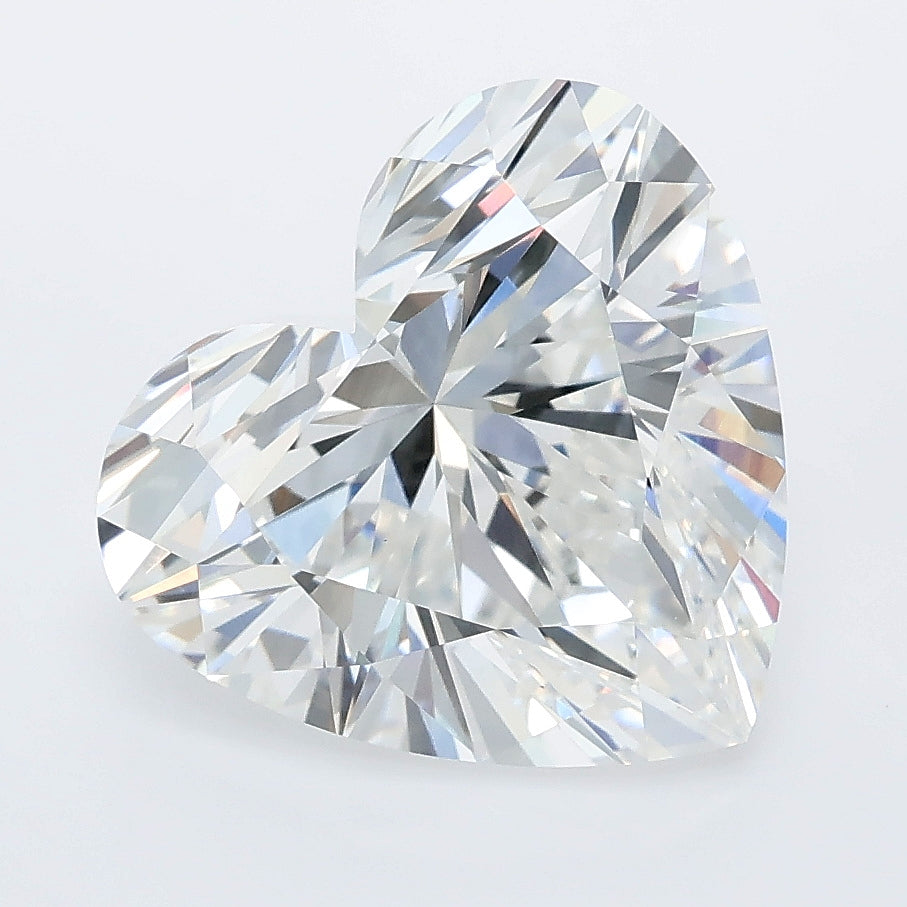 5.06 carat heart lab grown diamond E color VVS2 clarity