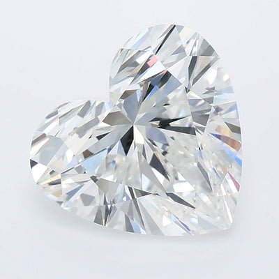 5.06 carat heart lab grown diamond E color VVS2 clarity