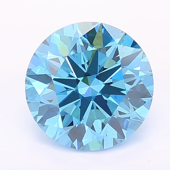 1.40 carat fancy vivid blue round lab grown diamond VS2 clarity