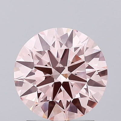 1.97 carat fancy intense pink round lab grown diamond VS1 clarity