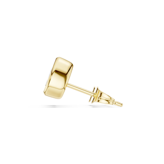 Side-Profile: Round Diamond Stud with Prong Setting in 14k Gold - Lab Grown - Driona Jewels