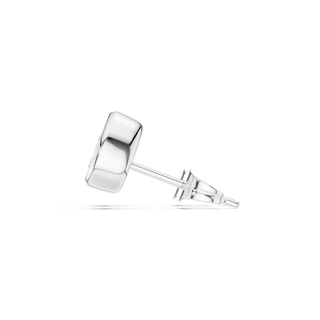 Side-Profile: Round Diamond Stud with Prong Setting in 925 Silver - Lab Grown - Driona Jewels
