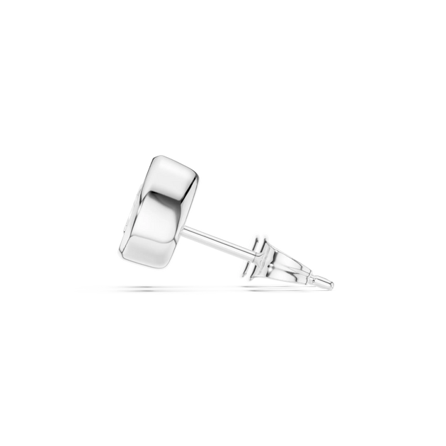 Side-Profile: Round Diamond Stud with Prong Setting in 925 Silver - Lab Grown - Driona Jewels