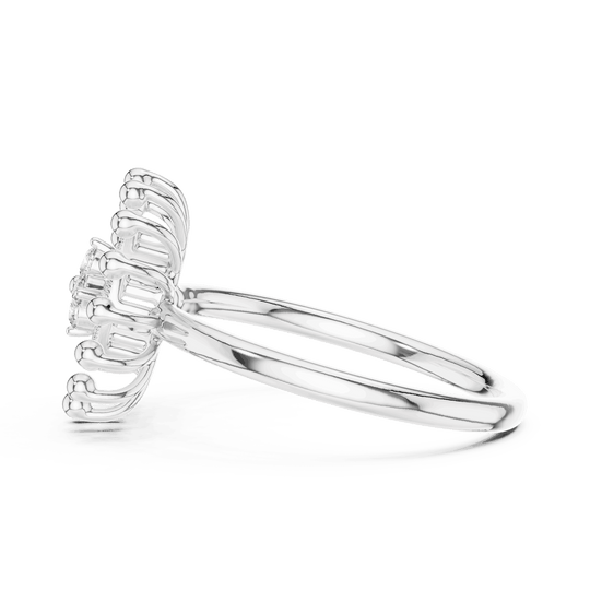 Driona Jewels Sunburst Diamond Ring | Gold Celestial Cluster Statement