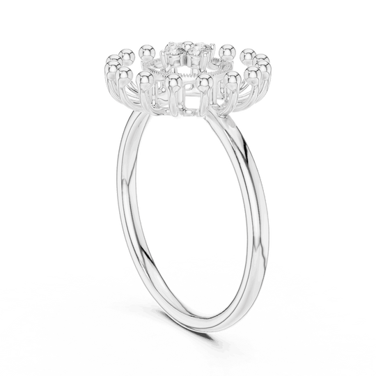 Driona Jewels Sunburst Diamond Ring | Gold Celestial Cluster Statement