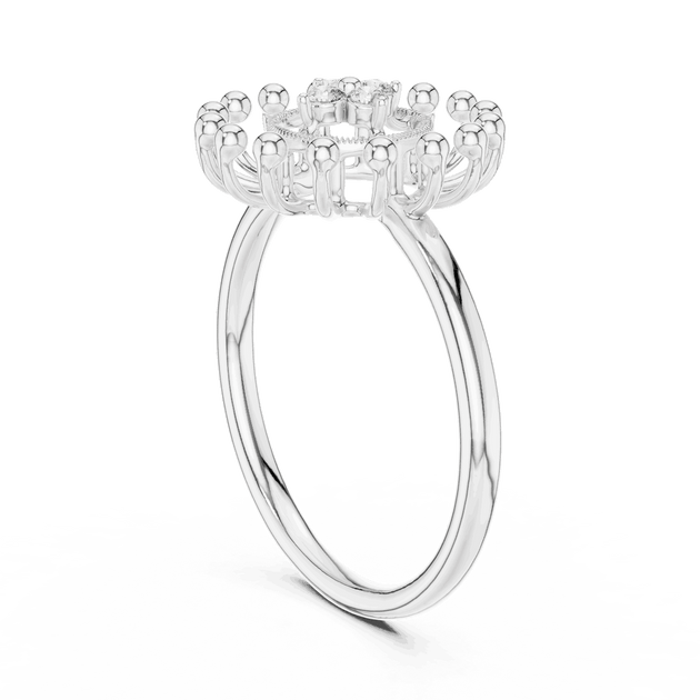 Driona Jewels Sunburst Diamond Ring | Gold Celestial Cluster Statement