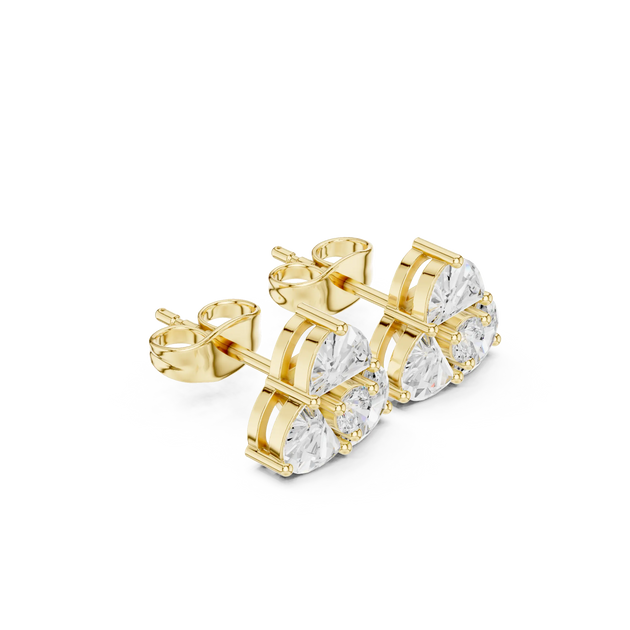 Flat Lay: Round Diamond Tennis Bracelet with Prong Setting in 14k Yellow Gold - Lab Grown - Driona Jewels