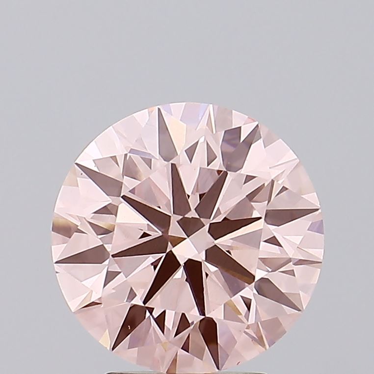 3.20 carat fancy intense pink round lab grown diamond VVS2 clarity