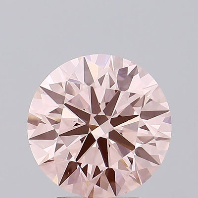 3.20 carat fancy intense pink round lab grown diamond VVS2 clarity