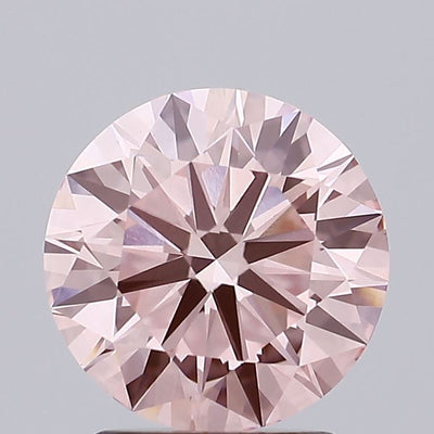 2.16 carat fancy intense pink round lab grown diamond VVS2 clarity
