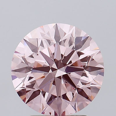 2.90 carat fancy intense pink round lab grown diamond VS2 clarity