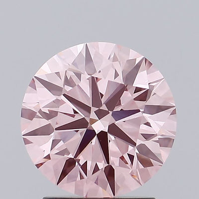 1.98 carat fancy intense pink round lab grown diamond VS2 clarity