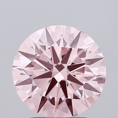 2.09 carat fancy vivid pink round lab grown diamond VS1 clarity
