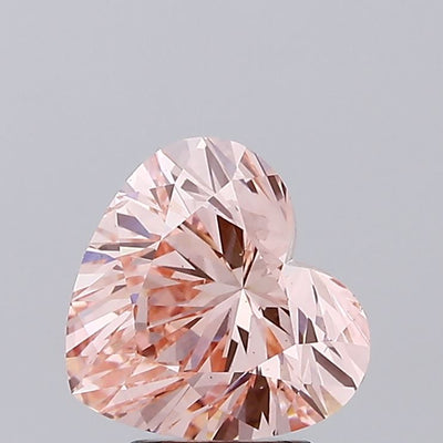 3.00 carat fancy intense pink heart lab grown diamond VS2 clarity
