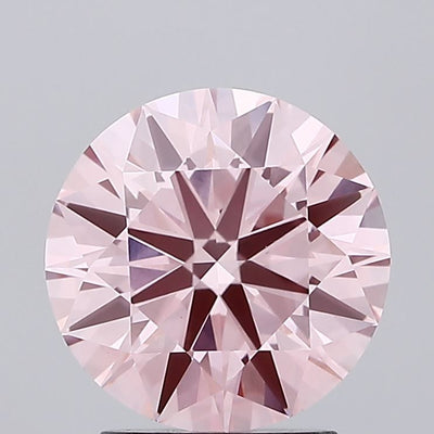 2.13 carat fancy intense pink round lab grown diamond VVS2 clarity