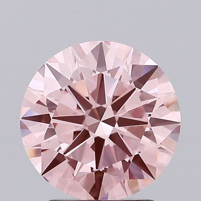 1.98 carat fancy intense pink round lab grown diamond VS1 clarity