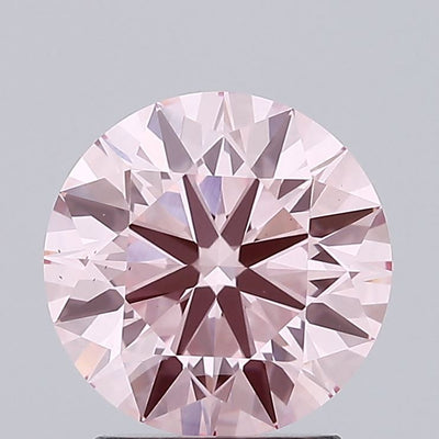 2.03 carat fancy intense pink round lab grown diamond VS1 clarity