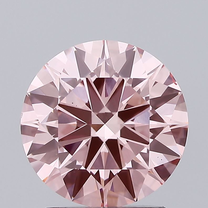 2.00 carat fancy intense pink round lab grown diamond VS2 clarity