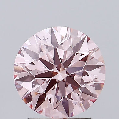 2.19 carat fancy intense pink round lab grown diamond VS1 clarity