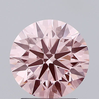 2.28 carat fancy intense pink round lab grown diamond VS1 clarity