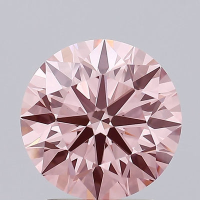 2.30 carat fancy intense pink round lab grown diamond VVS2 clarity