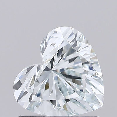 0.87 carat fancy light bluish green heart lab grown diamond VS1 clarity