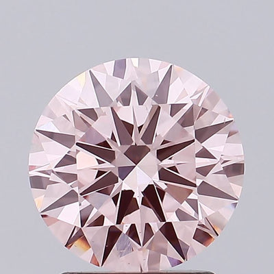 2.02 carat fancy intense pink round lab grown diamond VS1 clarity