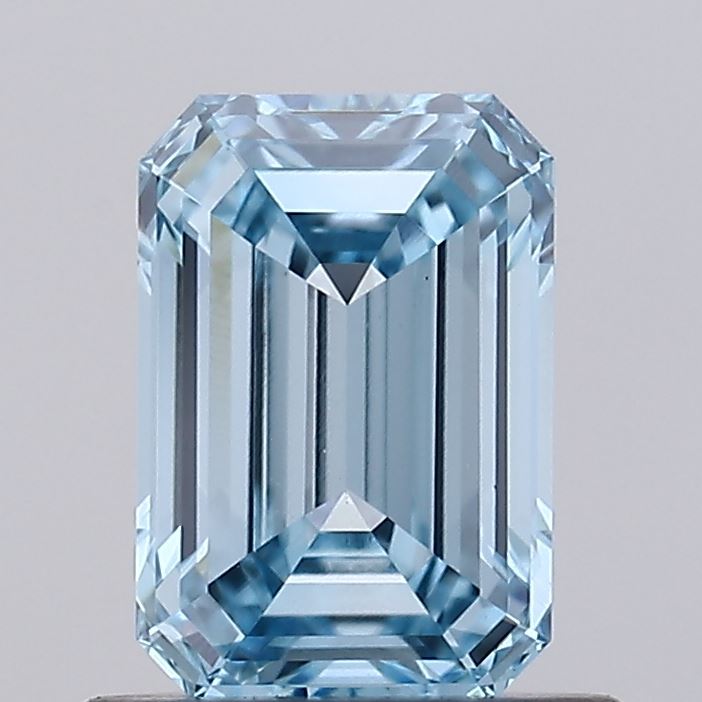 0.80 carat fancy intense blue emerald lab grown diamond VS1 clarity