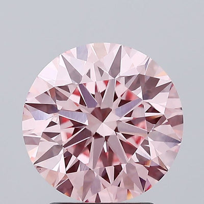 3.00 carat fancy intense pink round lab grown diamond VVS2 clarity