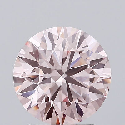 2.27 carat fancy intense pink round lab grown diamond VS1 clarity