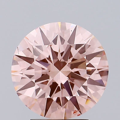 3.40 carat fancy intense pink round lab grown diamond SI1 clarity