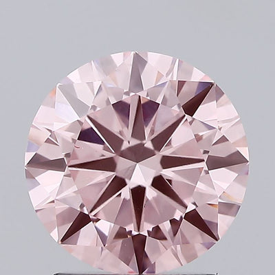1.97 carat fancy intense pink round lab grown diamond VS2 clarity