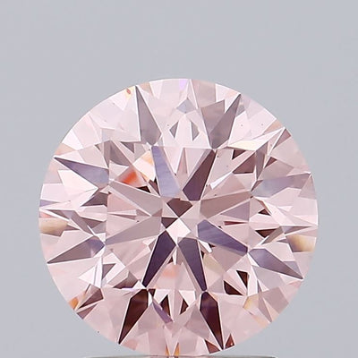 2.28 carat fancy intense pink round lab grown diamond VS1 clarity
