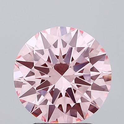 2.13 carat fancy intense pink round lab grown diamond VS1 clarity