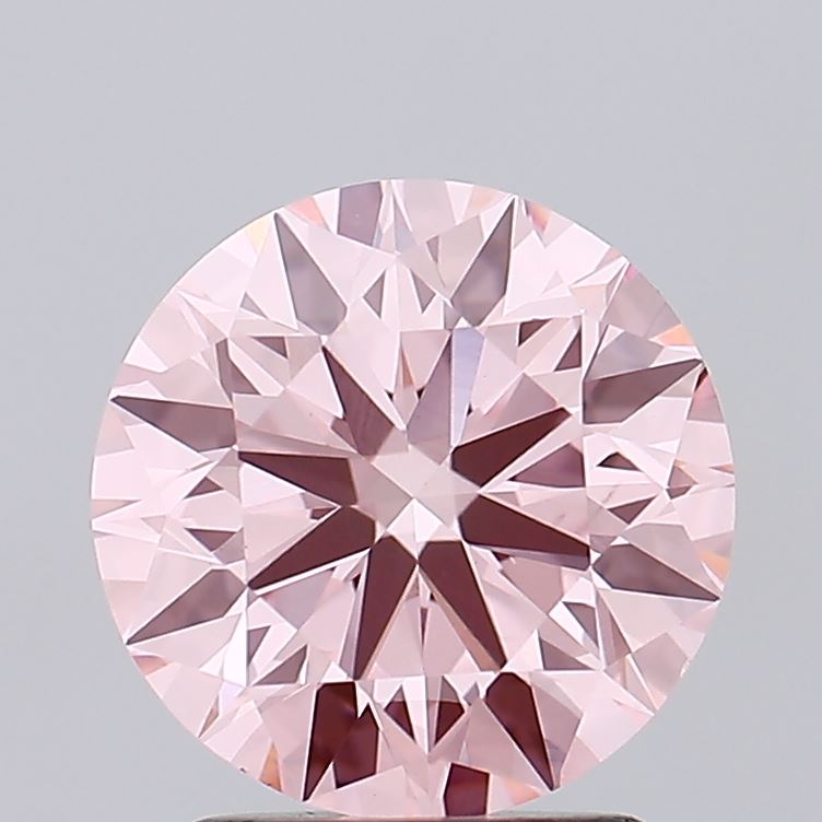 2.20 carat fancy intense pink round lab grown diamond VS1 clarity