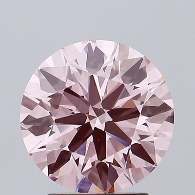 2.54 carat fancy vivid pink round lab grown diamond VS1 clarity