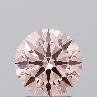 2.19 carat fancy intense pink round lab grown diamond VS1 clarity