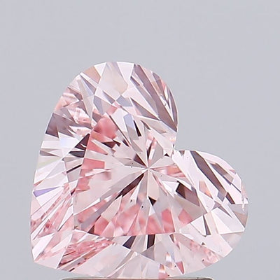 1.82 carat fancy intense pink heart lab grown diamond VS2 clarity