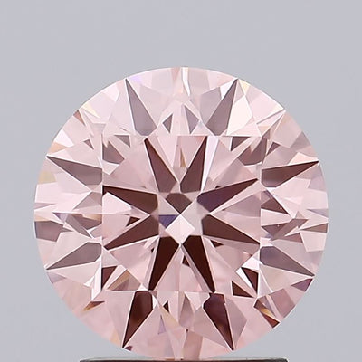 2.28 carat fancy intense pink round lab grown diamond VVS2 clarity