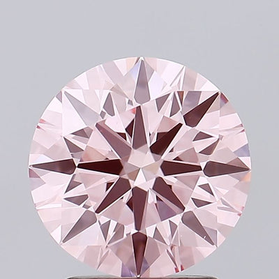 2.19 carat fancy intense pink round lab grown diamond VS1 clarity