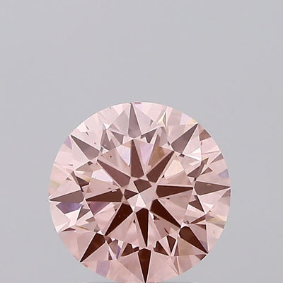 2.45 carat fancy intense pink round lab grown diamond VS2 clarity