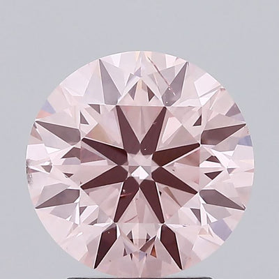 2.85 carat fancy intense pink round lab grown diamond SI1 clarity