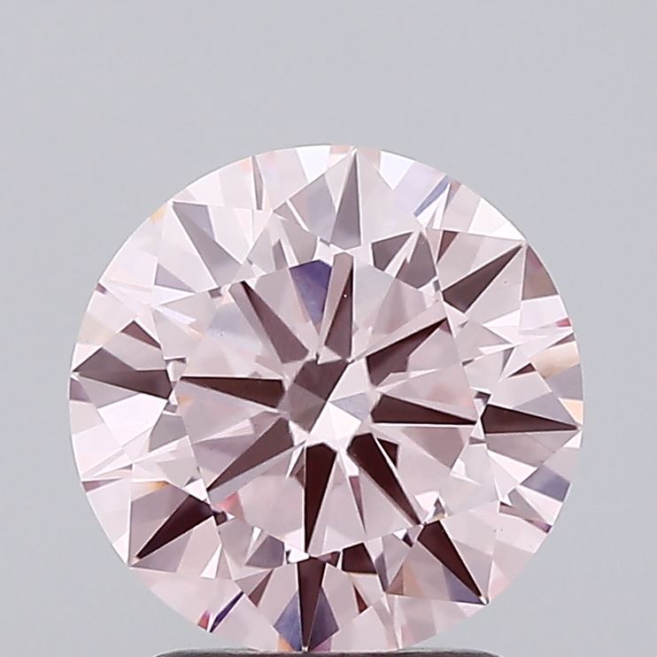 1.91 carat fancy intense pink round lab grown diamond VVS2 clarity