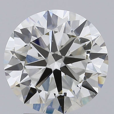 3.02 carat round lab grown diamond J color VS1 clarity