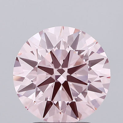 2.19 carat fancy intense pink round lab grown diamond VVS2 clarity